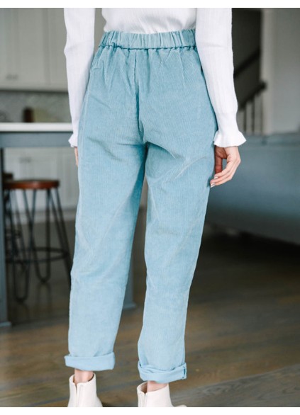 Blue Gray Corduroy Pants